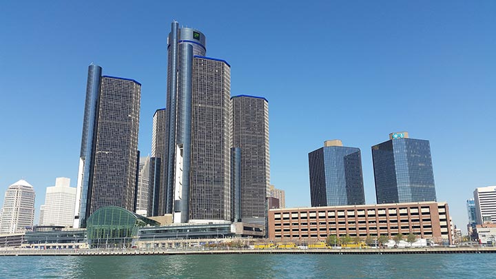 Штаб-квартира General Motors Corporation, г. Детройт, Мичиган, США