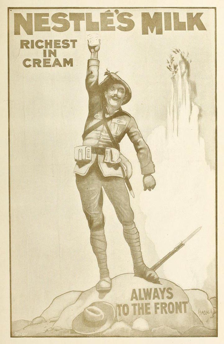 Рекламный плакат «Нестле Молоко», 1900 г.