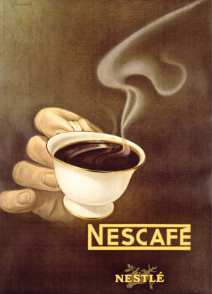 Nescafe, рекламный плакат прошлых лет