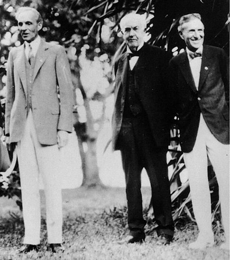 Генри Форд,  Томас Эдисон и Гарви Файрстоун, 11 февраля 1929 г., г. Форт-Маерс, штат Флорида, США