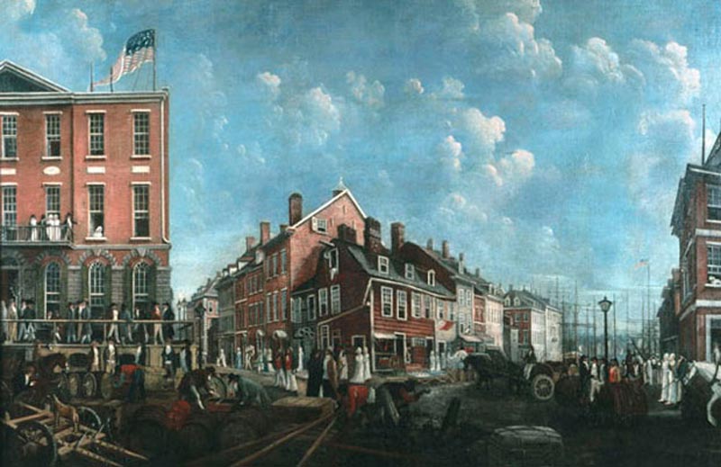 Уолл-стрит в 1797 году