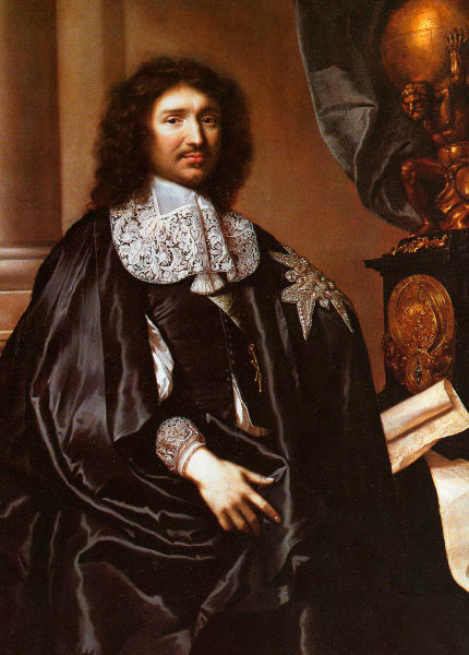 Французский государственный деятель Жан-Батист Кольбер (1619-1683 г.г.), картина художника Клода Лефевра, 1666 г.